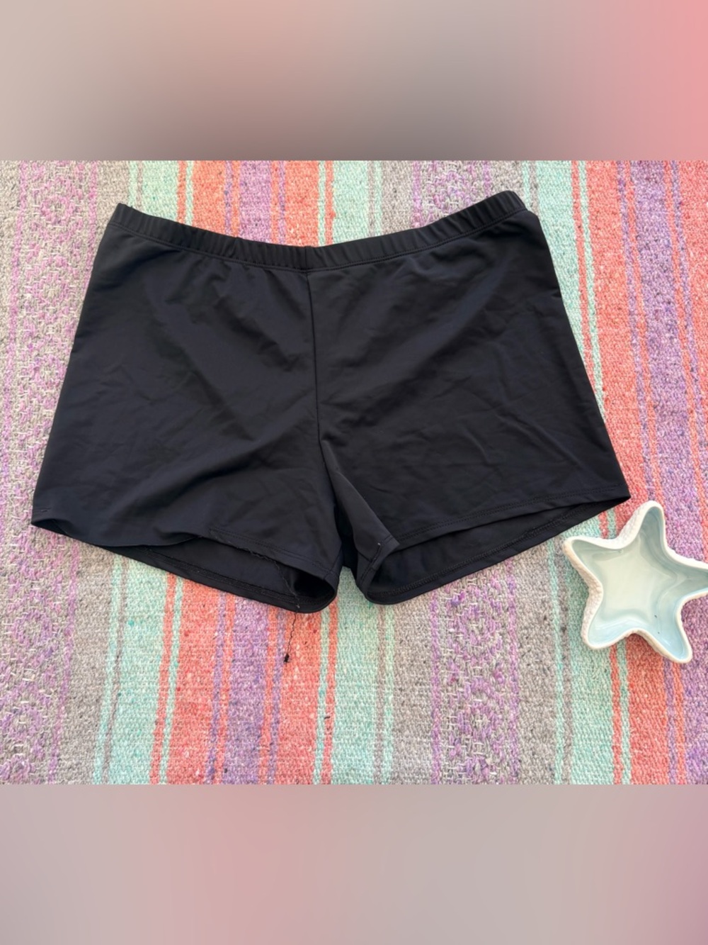 Black Swim Boyshorts Bikini Bottoms - Women
